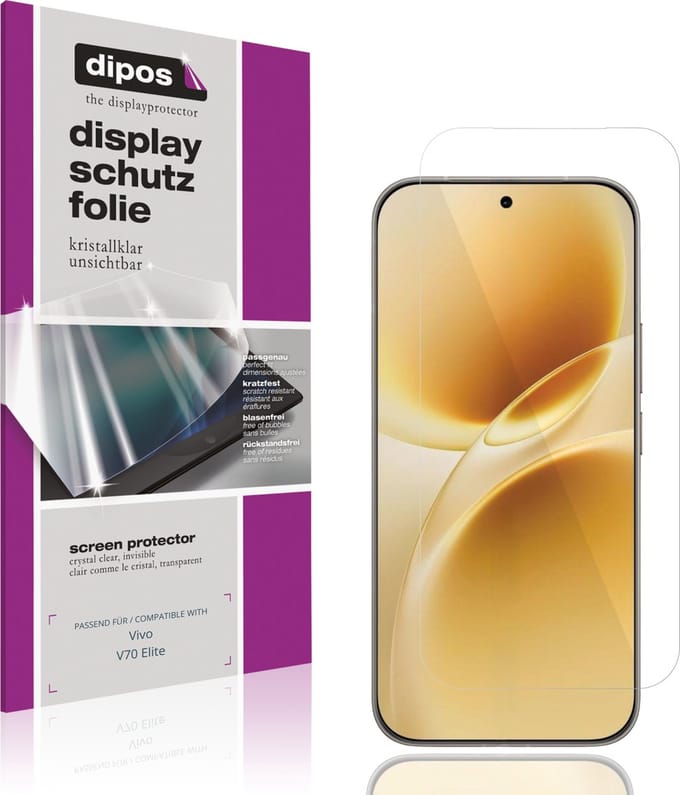 dipos – 4x Beschermfolie geschikt voor Vivo V70 Elite | Krasbestendige & heldere Screenprotector Ultra-Thin