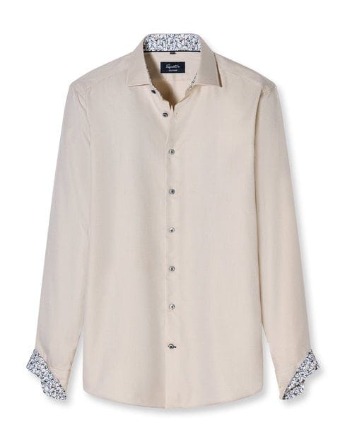 OLYMP Signature Overhemd, Tailored Fit, Signature Kent, Lichtbeige