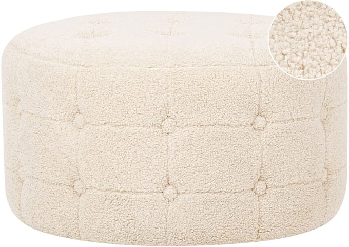 TAMPA - Poef - Beige - Bouclé