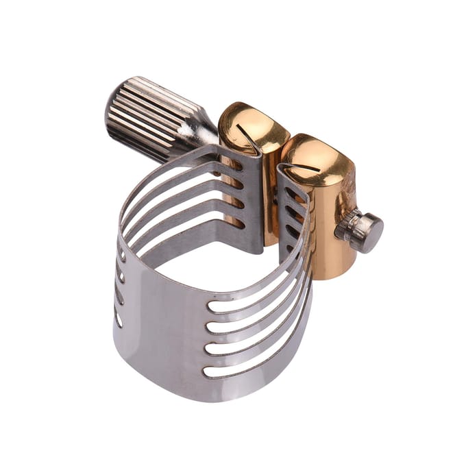 Saxofoonbinder met enkele schroefafstelling Compacte, duurzame saxligatuur voor sopraansaxofoon I7830-3 zilver