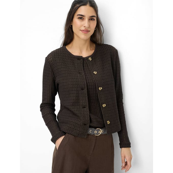 Brax Dames Vest  Style BRENDA L dark ebony, donkerbruin, maat 42