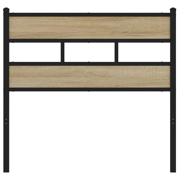 vidaXL - Vervangend - hoofdbord - 107 - cm - ijzer - en - sonoma - eikenkleurig