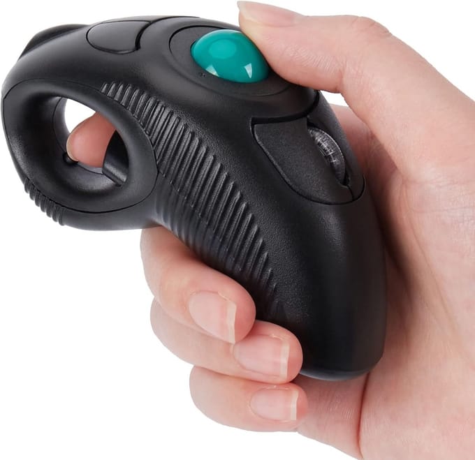 Handheld Vinger Draadloze USB Muis – Draadloze Vingerhandheld Muis – Trackball en Laserpointer