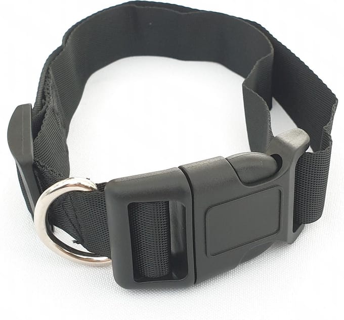 Halsband hond - 36-60cm x 2.5cm - Zwart