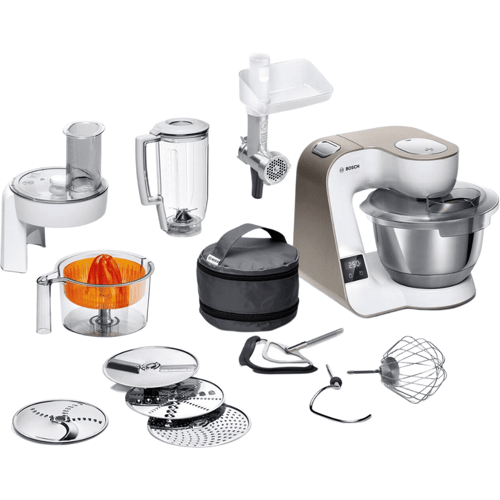 Bosch MUM5 - MUM5XW40 - Keukenmachine - 900W - 3.9L - Champagne/Wit