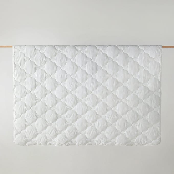 English Home Comfy Cotton Quilt - 195x215 cm - Wit