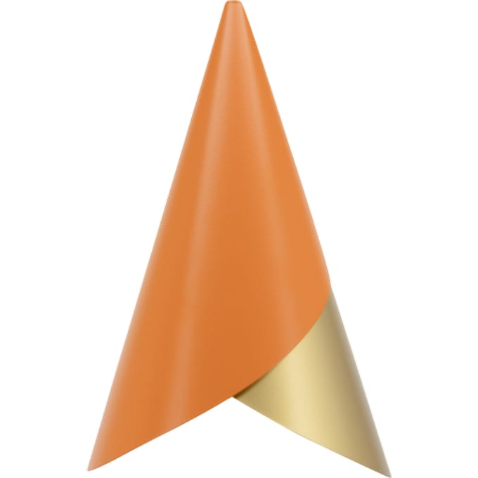 Umage Cornet Nuance Lampenkap Oranje/ Messing