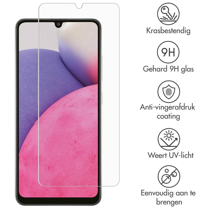 Accezz Screen Protector - Geschikt voor Samsung Galaxy A33 - 2 Pack Glass Screenprotector