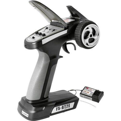 FlySky FS-GT2E RC pistoolzender 2,4 GHz Aantal kanalen: 2 Incl. ontvanger