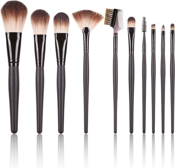 Nylon makeup brush set (10 Brushes)