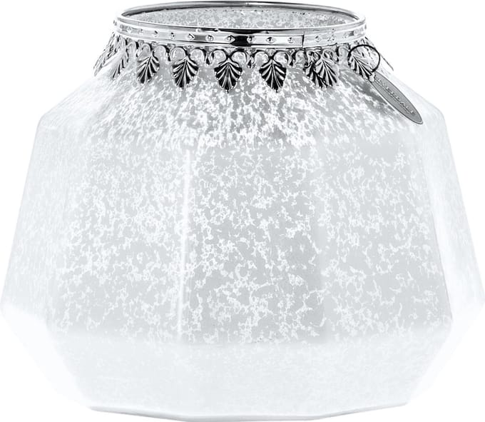 Riverdale - waxinelichtjeshouder - Sfeerlicht - Glow - wit - H14 cm - Ø 18 cm - glas