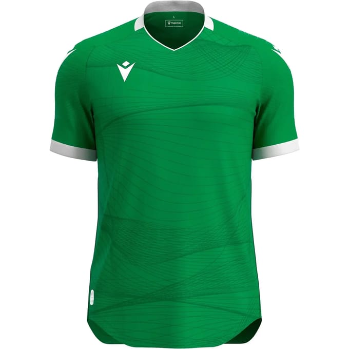 Macron Wyvern Eco Shirt Korte Mouw Heren - Groen / Wit | Maat: L