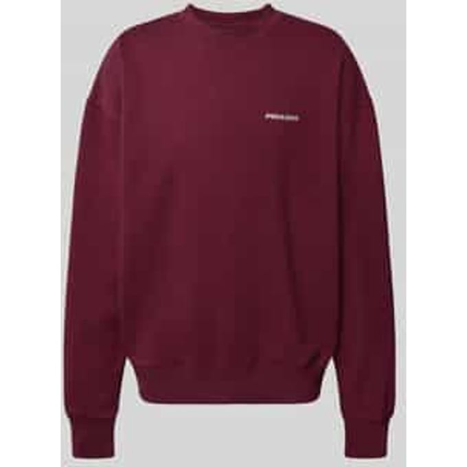 Oversized sweatshirt met logostitching en ronde hals