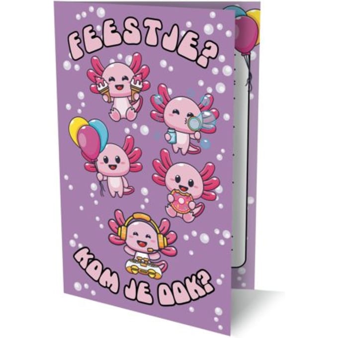 Uitnodigingen Axolotl 2 Pk 951 / Set Van 6 - Interstat