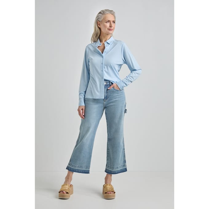 Josephine & Co Pim Blouse Light Blue Größe: 38 | Longsleeves Outlet | Damen | Blau