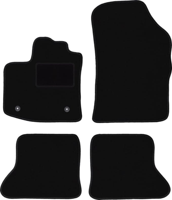 Zwarte veloursmatten voor: Dacia Dokker minivan (2013-)