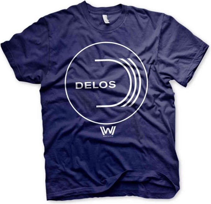 Westworld Heren Tshirt -XL- DELOS Logo Blauw