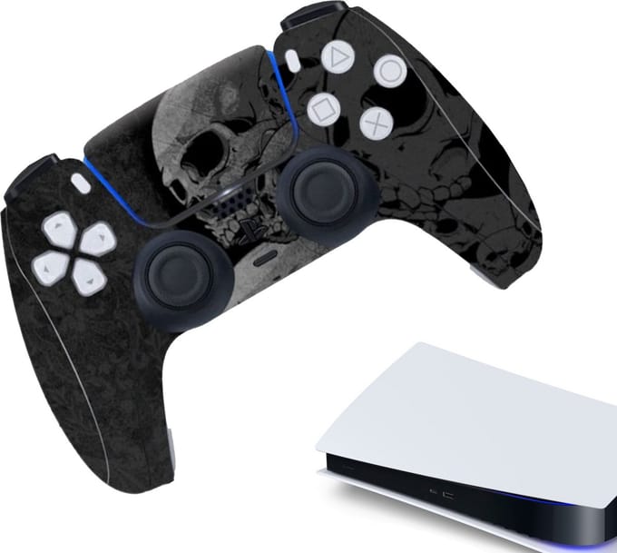 Gadgetpoint - Controller Stickers voor PS5, PlayStation 5 - Performance Gaming Skin - Bescherming Accessoires - Skelet