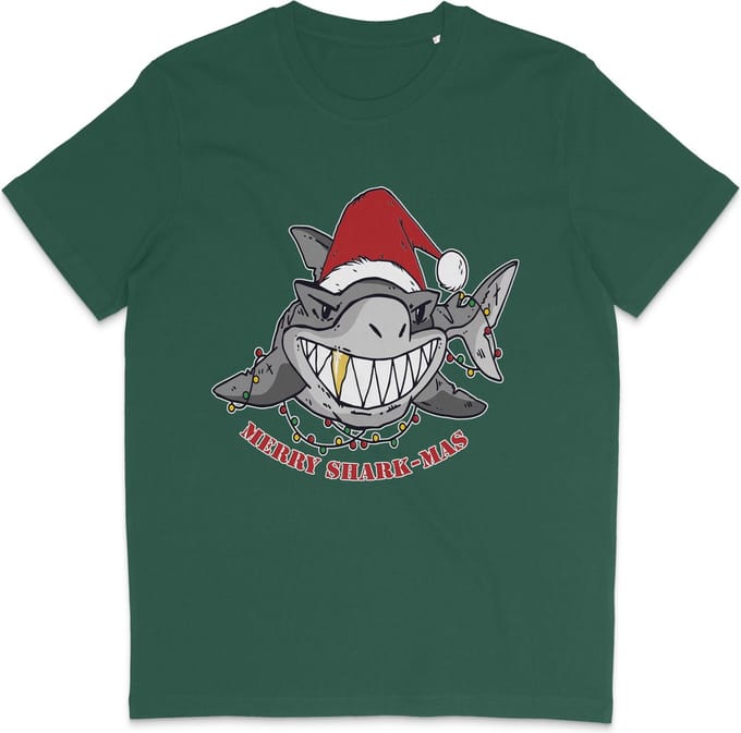 T Shirt Heren - Kerst - Korte Mouw - Groen - Maat L