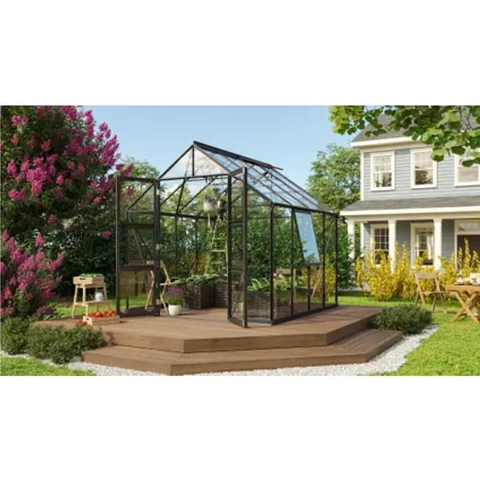 Vitavia Tuinkas Olymp 6700 - Veiligheidsglas 3mm - Zwart - 257x263x254cm