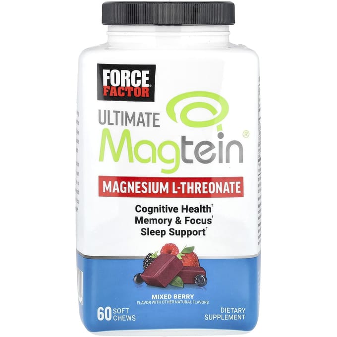 Ultimate Magtein®, Magnesium L-Threonaat, Gemengde Bessen, 60 Zachte Kauwsnoepjes