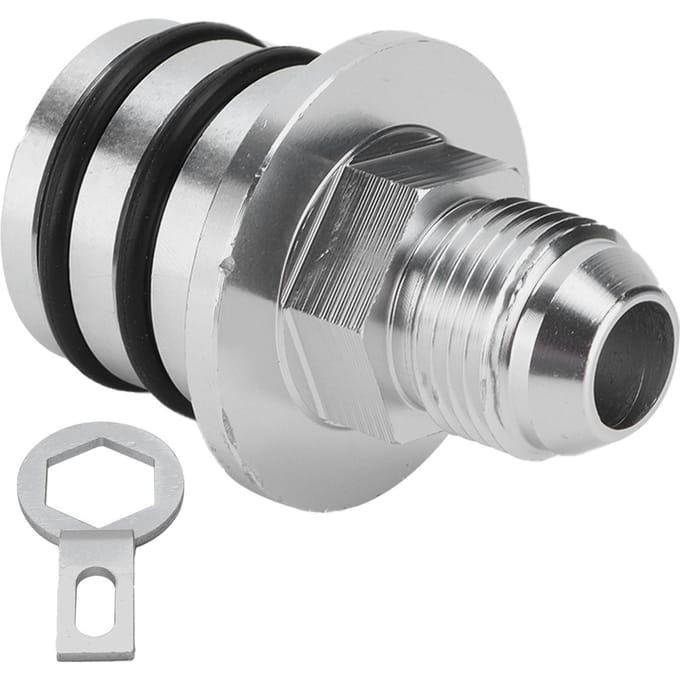 10AN Plug Adapter Ontluchtingsfitting Billet Aluminium met Sleutel Vervanging voor Honda gray