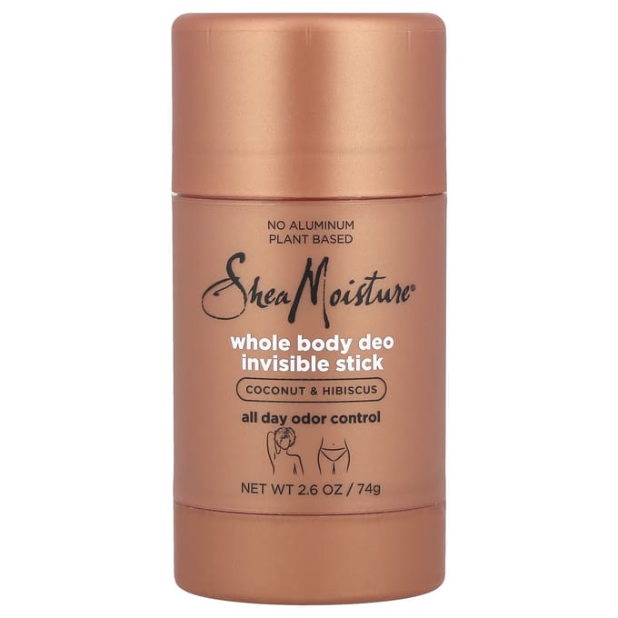 SheaMoisture, Whole Body Deo Invisible Stick, Coconut and Hibiscus, 2.6 oz (74 g) beige