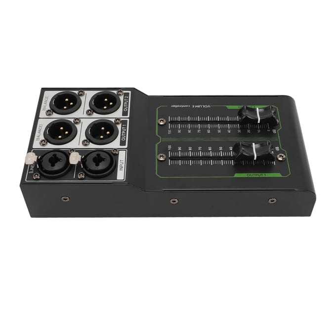 Passieve Volume Controller Volledig Metaal Verliesvrij 1 in 2 Uit Nauwkeurige Stereo Volume Controller voor black