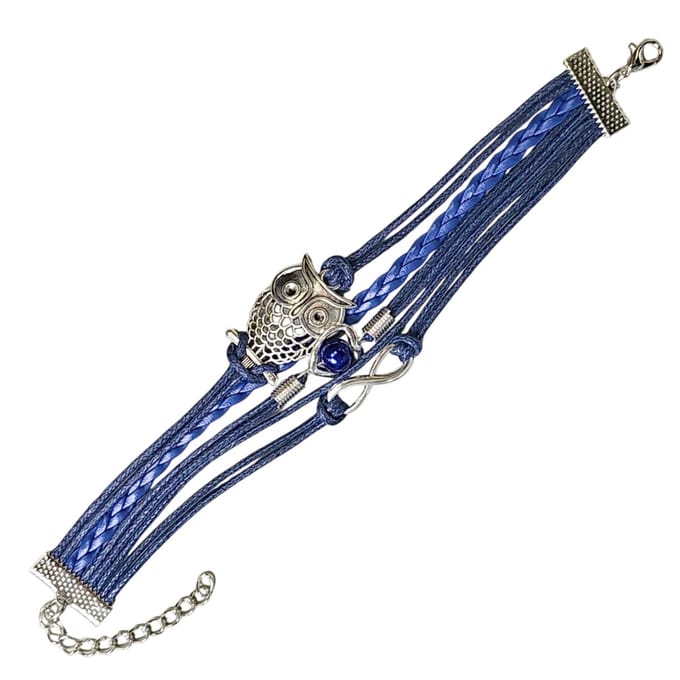 Fako Bijoux® - Multi Armband - Uiltje Hart Infinity - Donkerblauw