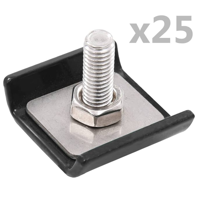 vidaXL - Rastermatverbinding - 25 - sets - antraciet