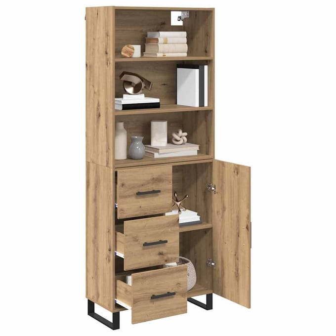vidaXL - Highboard - 2 - st - Artisan - Eiken - 69,5 - x - 34 - x - 180 - cm