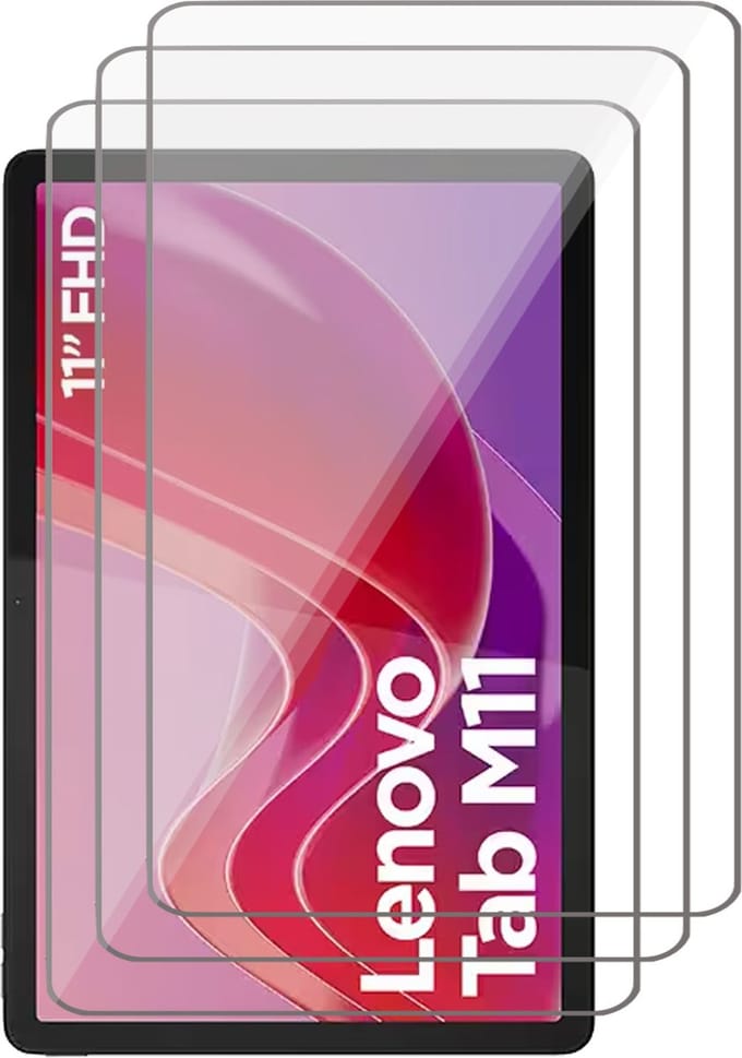 Screenprotector geschikt voor Lenovo Tab M11 - 3x Gehard Glas Screen Protector GlassGuard