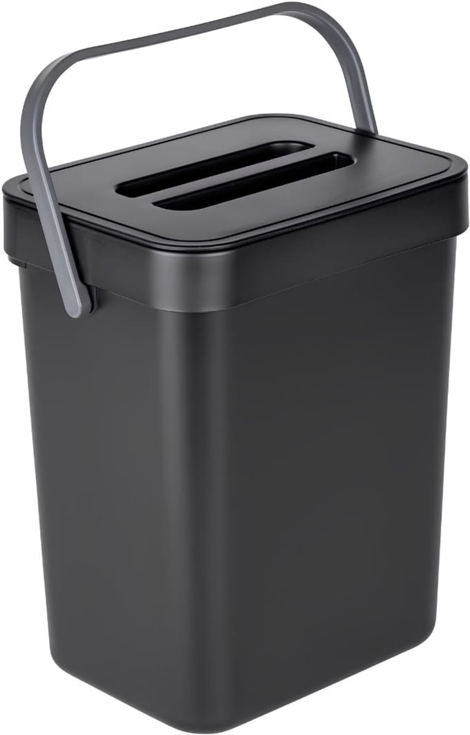 AHD® Prullenbak - Prullenmand - Afvalbak - Trash Can - Zwart - 21cm x 17cm x 24cm
