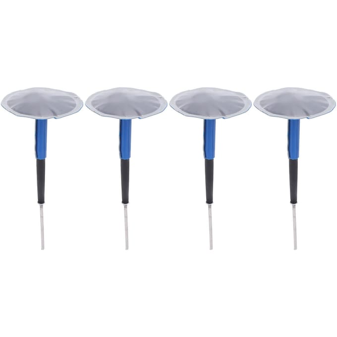 24 stuks Bandenplakker Plug Rubber Staal Bandenreparatieplakker Paddenstoelplug voor het Repareren van Fiets Auto gray