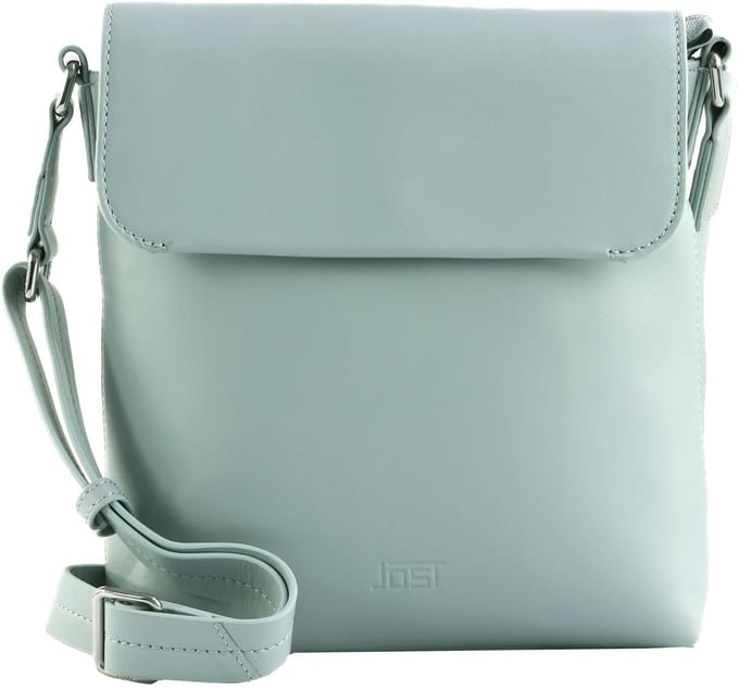 JOST Leren schoudertas Arva Shoulder Bag Misty Blue Lichtblauw