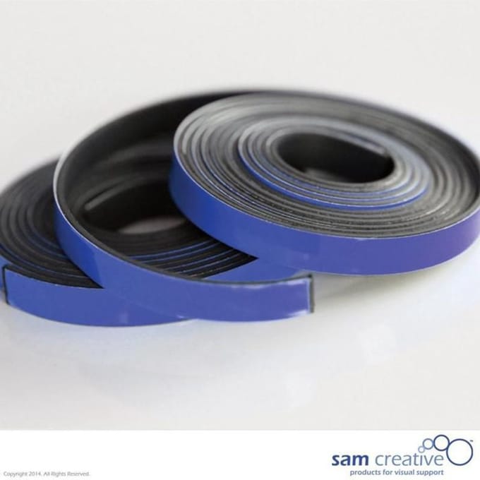 Sam Creative Magneetband 5mm - Whiteboard - Blauw - 2 rollen