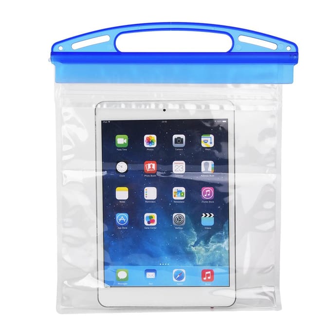 Plastic Buiten Tablet Computer Waterdichte Hoes Cover Draagtas Pouch voor Duiken Zwemmen blue