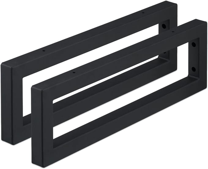 Plankdrager - set van 2 - 50 cm - voor planken en wastafels - staal - zwart