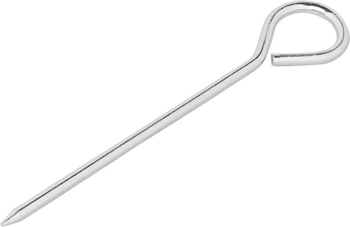 ProPlus Stalen tentharing met oog - 19 cm - Zilver - Geschikt voor zachte bodems