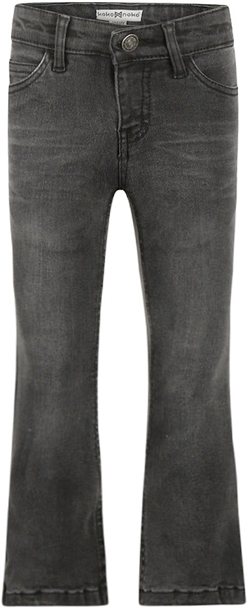 Koko Noko Meisjes Flared Jeans - Donkergrijs