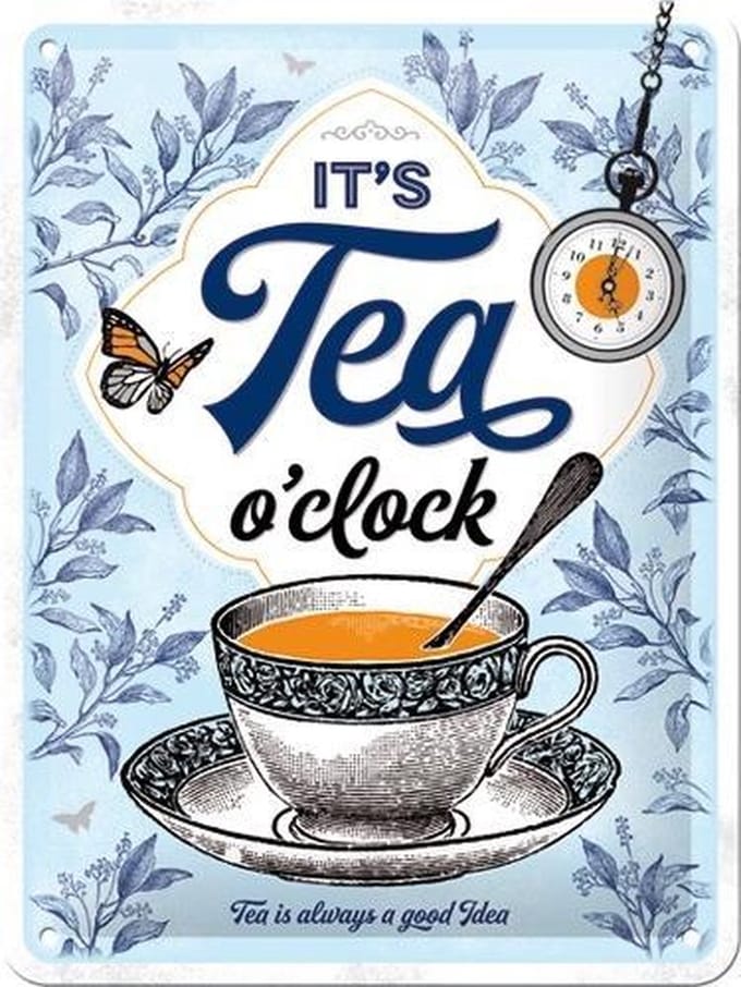Wandbord - It’s Tea O’Clock