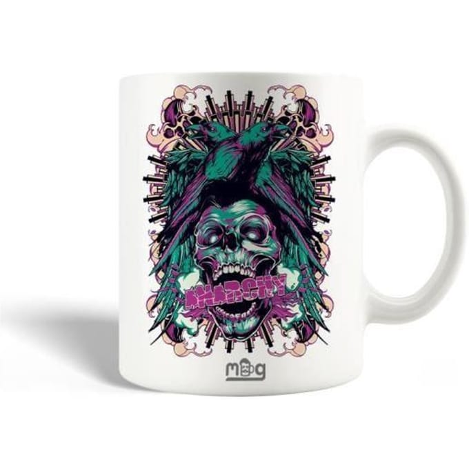 Mug en Céramique - MANIACASE - Tumblr Skeleton - 30cl - Compatible Lave-Vaisselle - Blanc