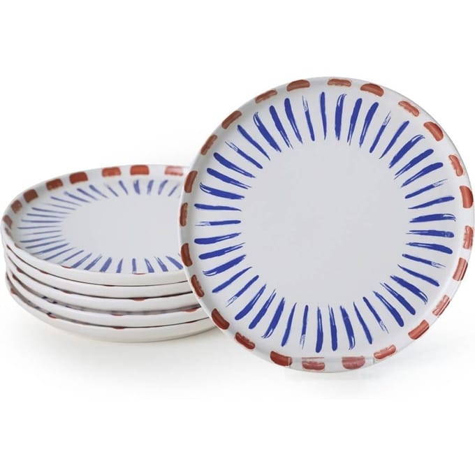 Set van 6 taartborden Stein keramiek | Hermia