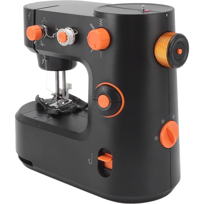 Naaimachine Draagbaar Klein Multifunctioneel Huishoudelijk Naaimachine 100‑240V voor Beginner Familie US Plug black