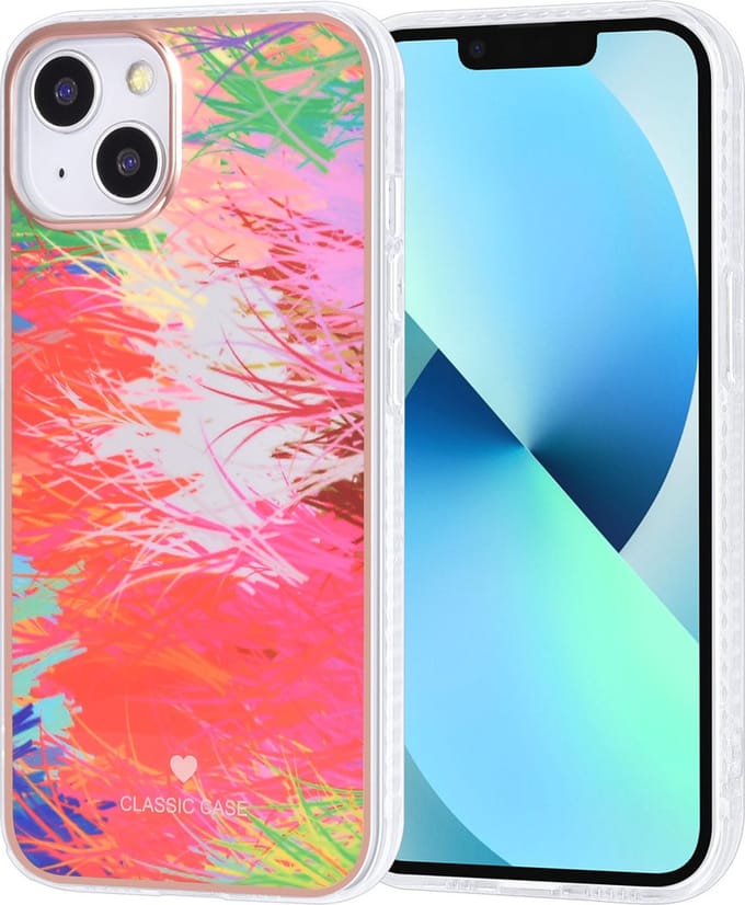 UNIQ Accessory Apple iPhone 13 TPU/PC Back Cover Hoesje - Rood Print - Bescherm je Telefoon!