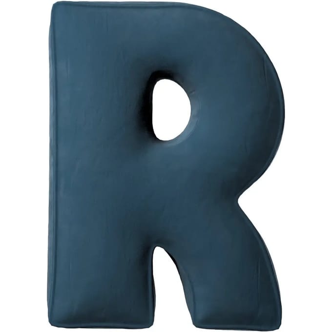 Kussen letter r Yellow Tipi Posh Velvet