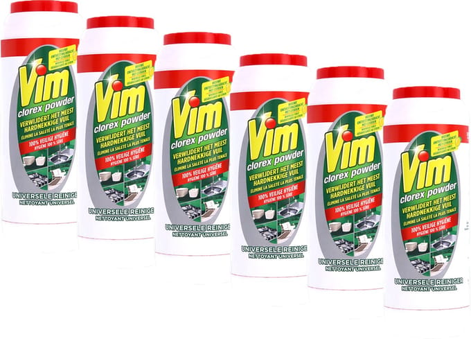 Vim - Schuurpoeder - Citroen Fris - 6 x 500gr - Voordeelverpakking