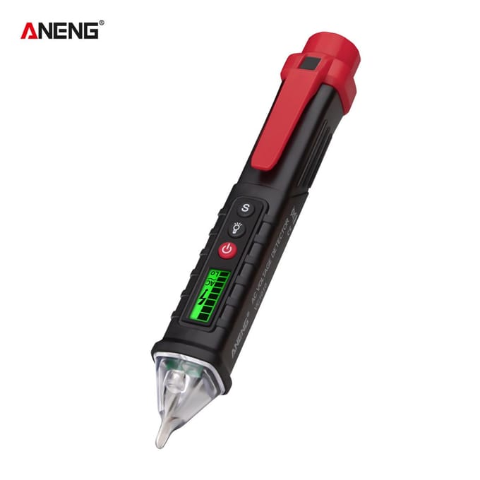 ANENG VC1010 contactloze AC-spanningstester met variabele gevoeligheid 12V-1000V dubbel bereik zwart