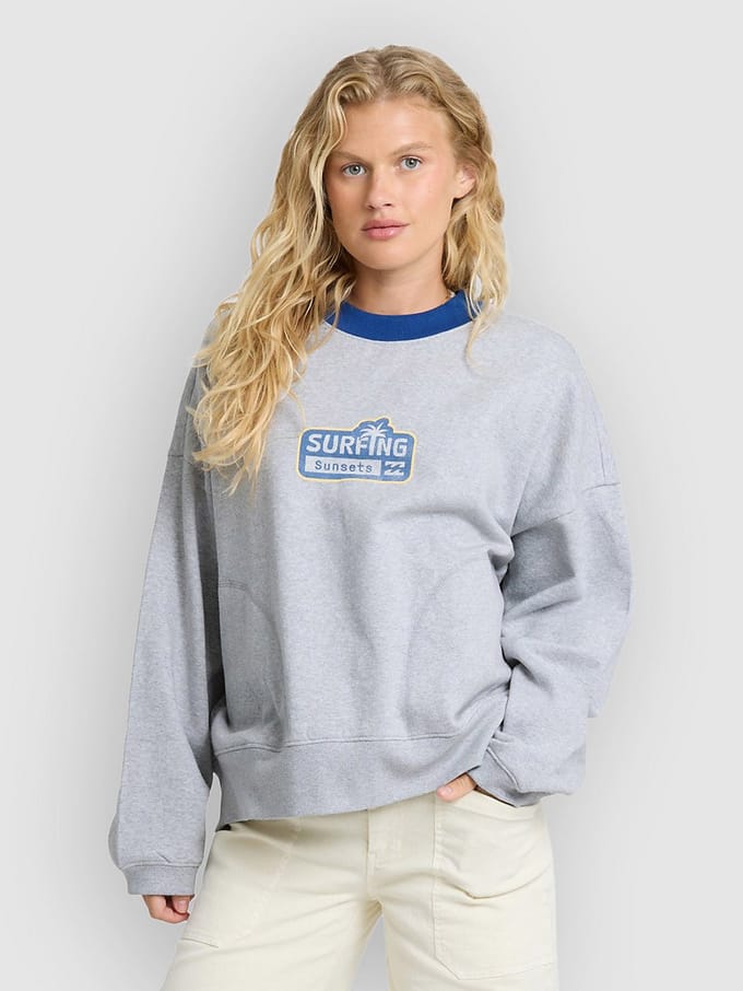 Billabong Sunsets Crew Fl Sweatshirt Grijs M Vrouw