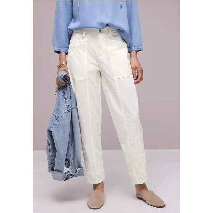 High Waist Barrel Leg broek in Casual Fit